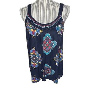 Lola P women's black/yellow design strap top size L